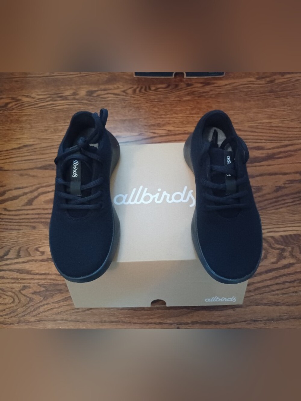 NEW Women's Allbirds Wool Runners Shoes— Black Size 7.5 - Picture 2 of 5